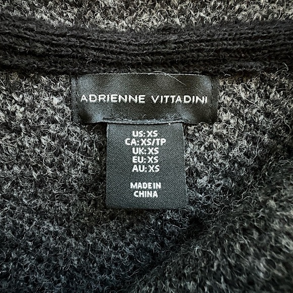 ADRIENNE VITTADINI | NWOT WOOL BLEND WRAP FRONT SINGLE BUTTON COAT SWEATER | XS - Picture 12 of 12